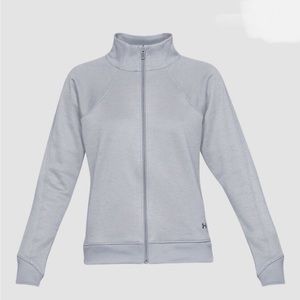 Under Armour Cold Gear Full Zip Gray Jacket Gray, XS, Loose Fit